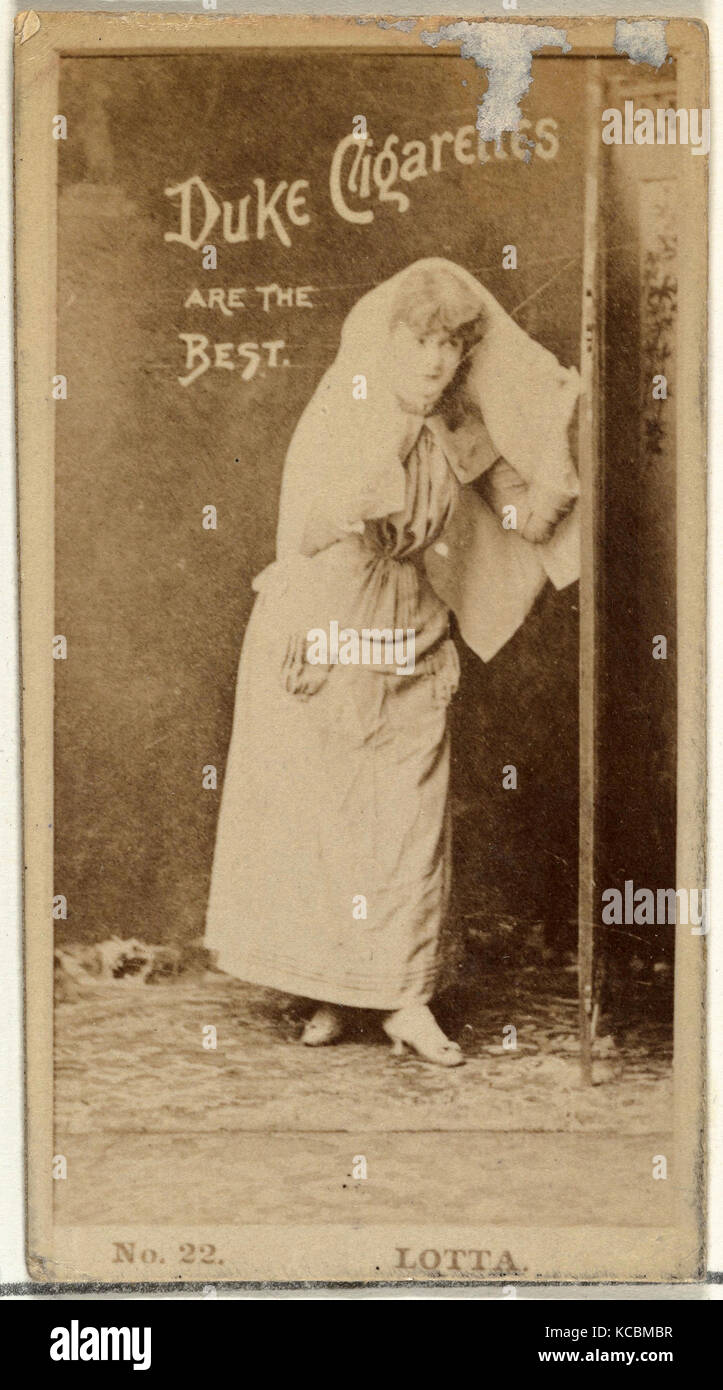 Zeichnungen und Drucke, Foto, Karte Nr. 22, Lotta, von den Schauspielern und Schauspielerinnen Serie von Herzog Söhne & Co ausgestellt Stockfoto