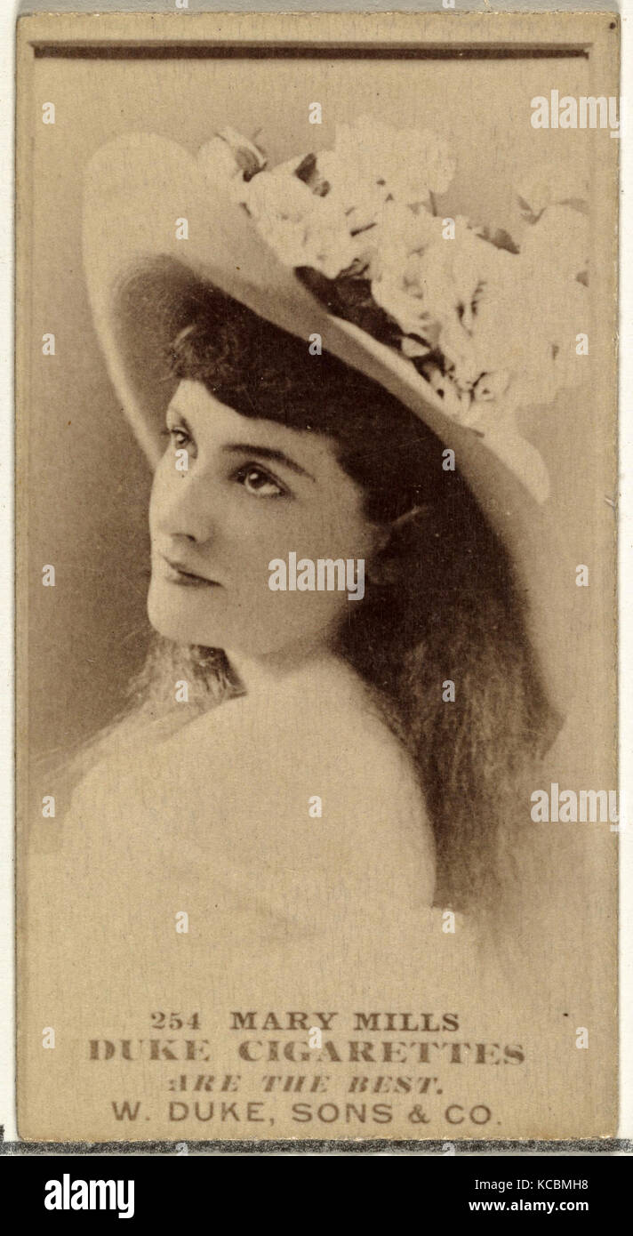 Zeichnungen und Drucke, Foto, Karte Nummer 254, Mary Mills, aus dem Schauspieler und Schauspielerinnen, die Serie von Herzog Söhne & Co ausgestellt Stockfoto