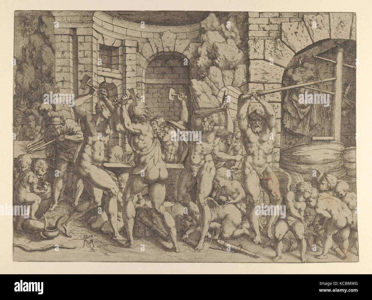 Vulcan's Forge zugeschrieben, Meister der Geschichte von Cadmus, Ca. 1542 - 45 Stockfoto