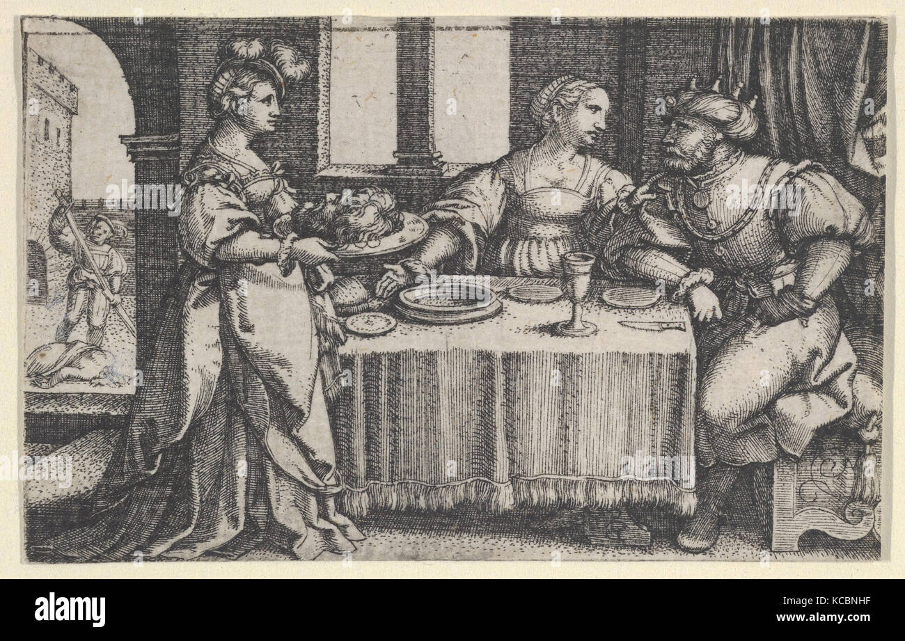 Salome mit dem Kopf Johannes des Täufers, Georg Pencz Stockfoto