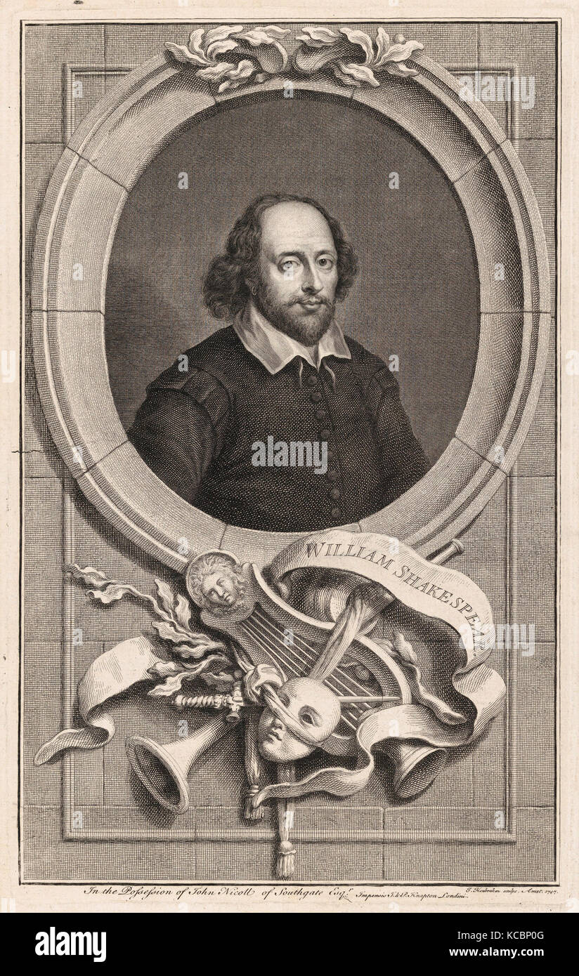 Zeichnungen und Drucke, Drucken, William Shakespeare, Thomas Birke, die Köpfe von illustren Personen von Großbritannien Stockfoto