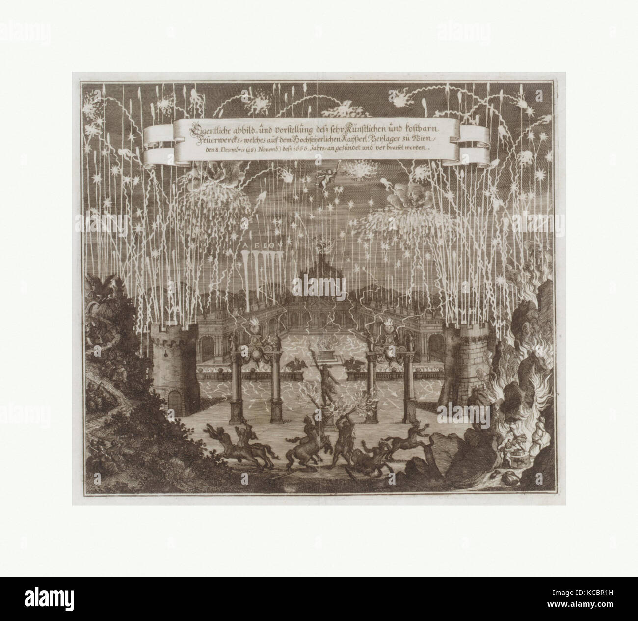 Geburt und Taufe von Friedrich, Herzog von Württemberg, Stuttgart, 17. März 1616, Matthäus Merian der Ältere, 17. Jahrhundert Stockfoto