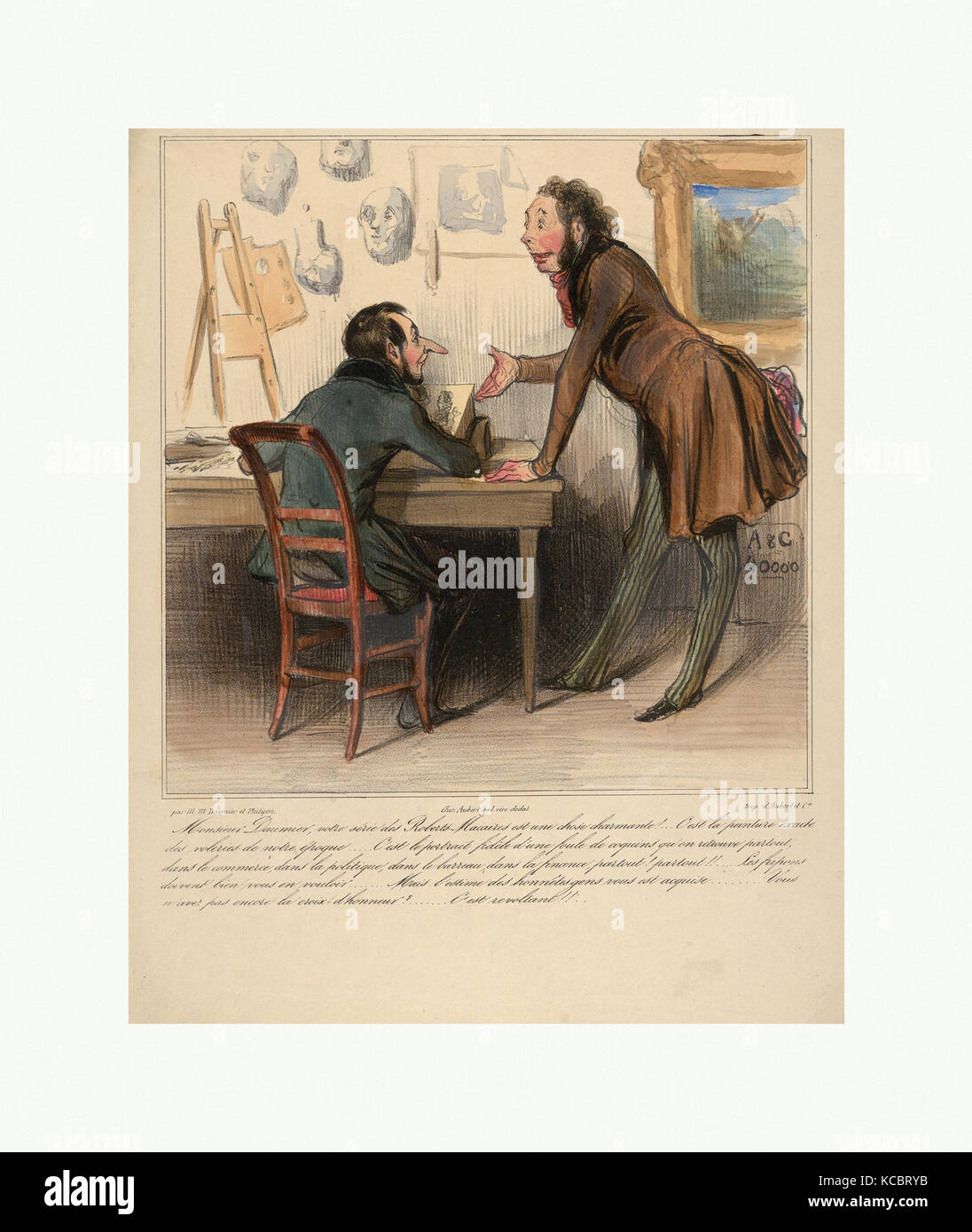 Monsieur Daumier, ihre Robert-Macaire Serie ist entzückend. Es ist ein genaues Bild von der Diebe unserer Zeit Stockfoto