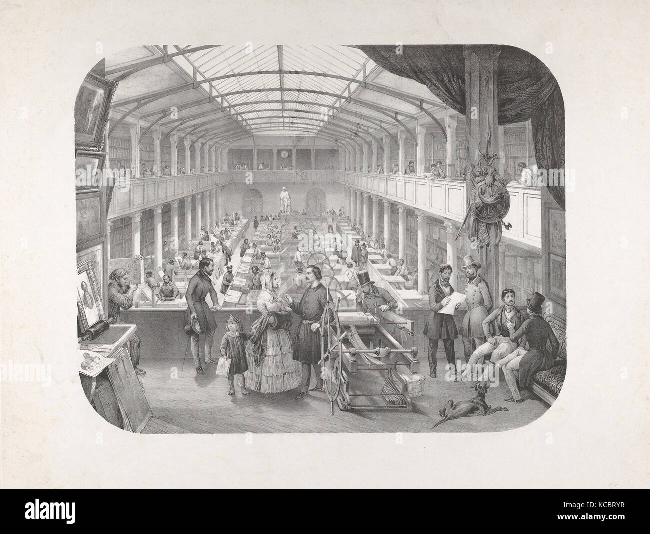 Innenraum der Lemercier der Lithografie Haus, Ca. 1846 Stockfoto