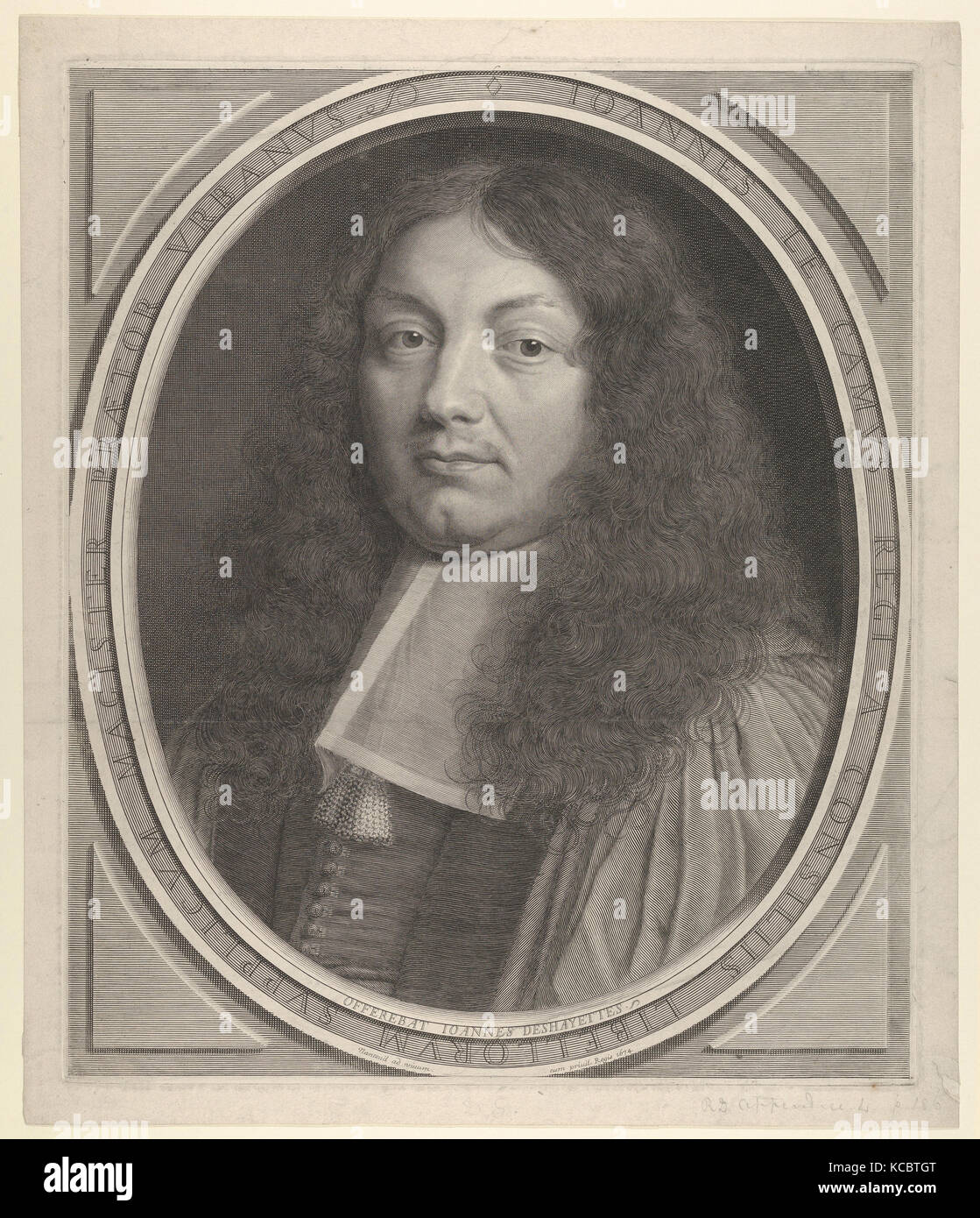 Jean Le Camus, 1674, Gravur; dritten Staat von drei (Petitjean & Wickert), Blatt: 19 3/4 x 16 3/4 in. (50,1 x 42,5 cm), Drucke Stockfoto