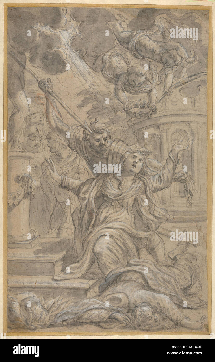 Das martyrium von zwei weiblichen Heiligen, Cosimo Ulivelli, 1625 - 1704 Stockfoto