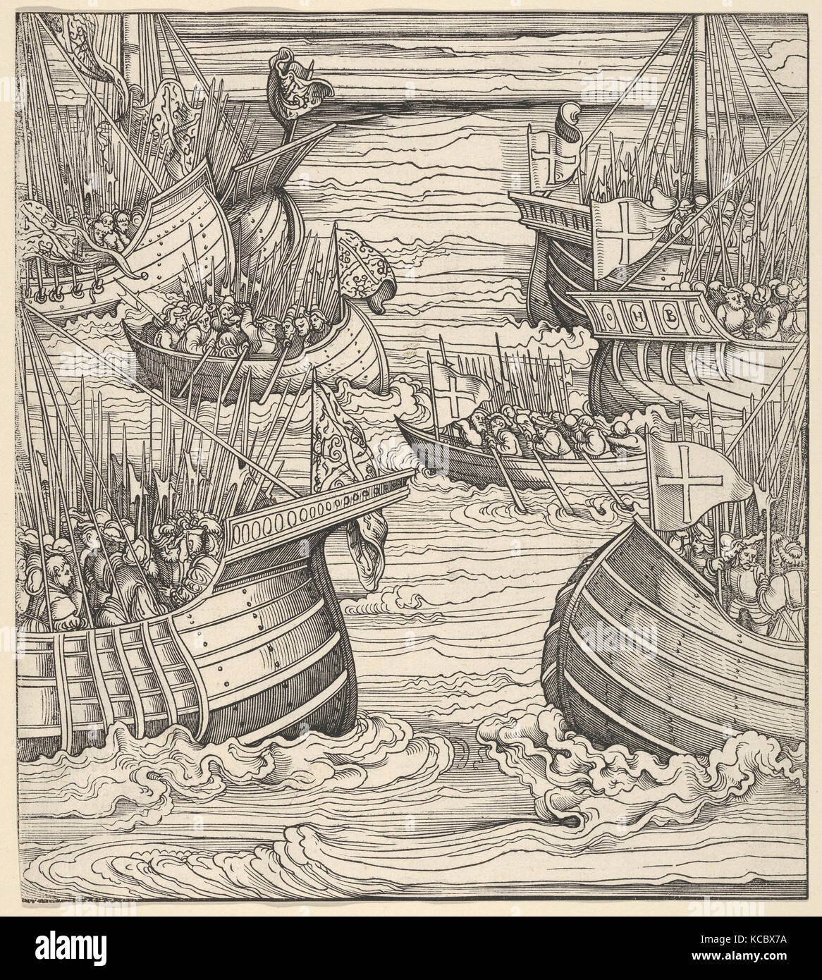 Die Reise Der weiße König gegen die Türken, von "Weisskunig, Hans Burgkmair, 1514-16. Stockfoto