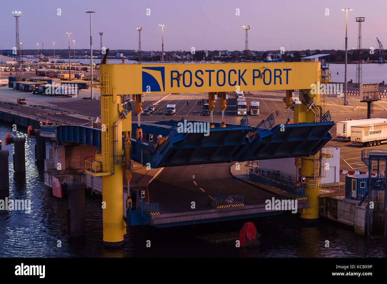 Ferry Terminal, Überseehafen, Rostock, Mecklenburg-Vorpommern, Deutschland Stockfoto