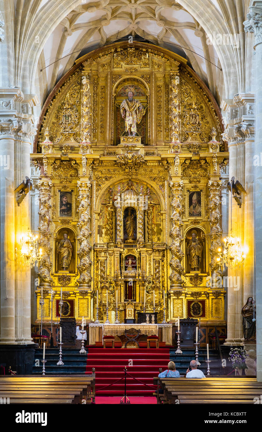 Hochaltar, Catedral de Santa Maria, Baeza, UNESCO-Weltkulturerbe, Provinz Jaén, Andalusien, Spanien Stockfoto