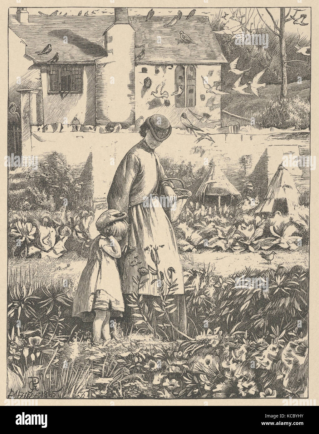 Die Insel Biene (von der Strecke Posies: Original Gedichte des Landes Leben), nach George John Pinwell, 1867 Stockfoto