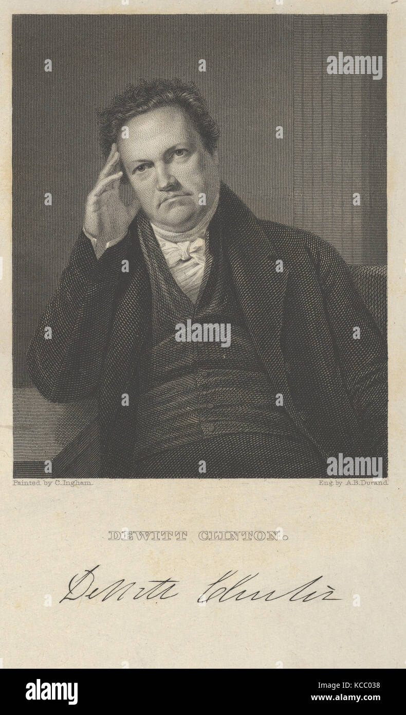 Dewitt Clinton, 1834, Gravur auf Chine collé; dritten Staat von drei, chine collé Blatt: 9 1/16 x 6 1/4 in. (23 x 15,9 cm Stockfoto