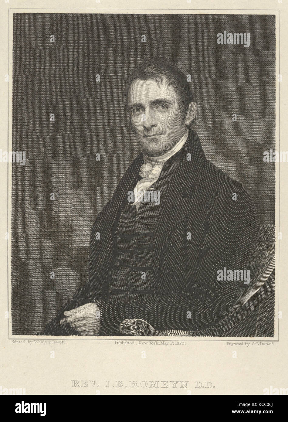 Pfr. John brodhead Romeyn, D.D., Asher Brown Durand, 1. Mai 1820 Stockfoto