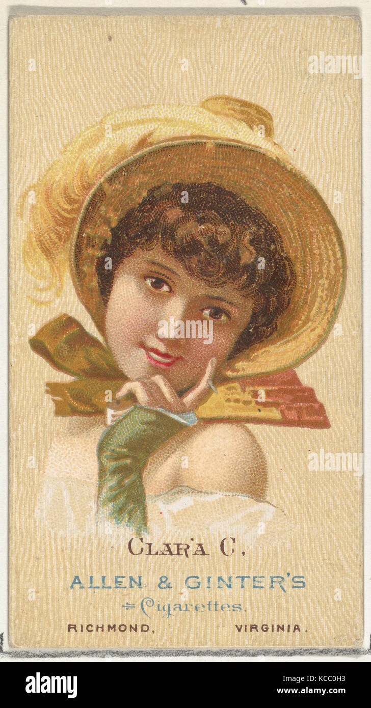 Clara C., von der Welt der Schönheiten, Serie 2 (N27) auf Allen&Ginter Zigaretten, 1888 Stockfoto