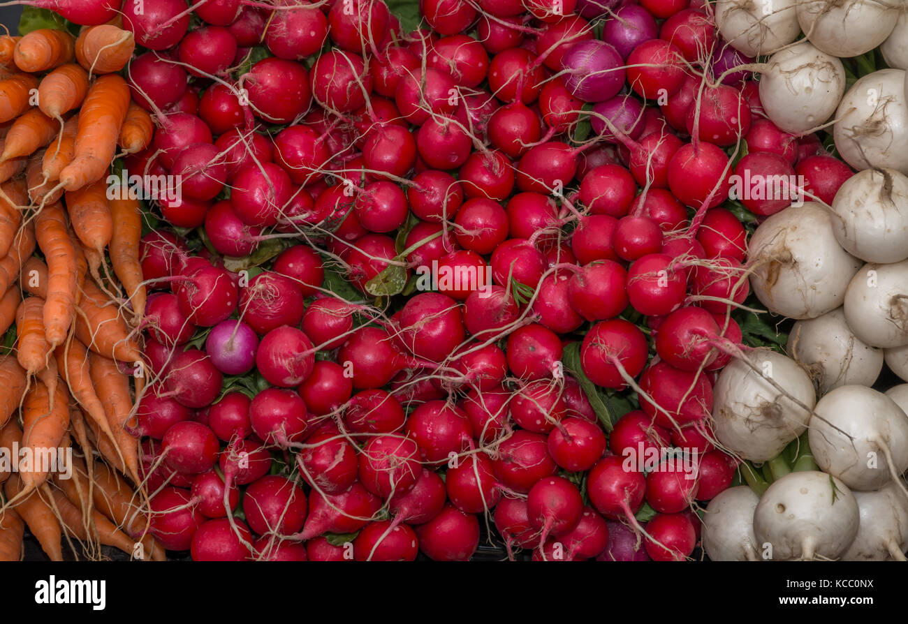 Frisches Bio-Gemüse für Verkauf Stockfoto