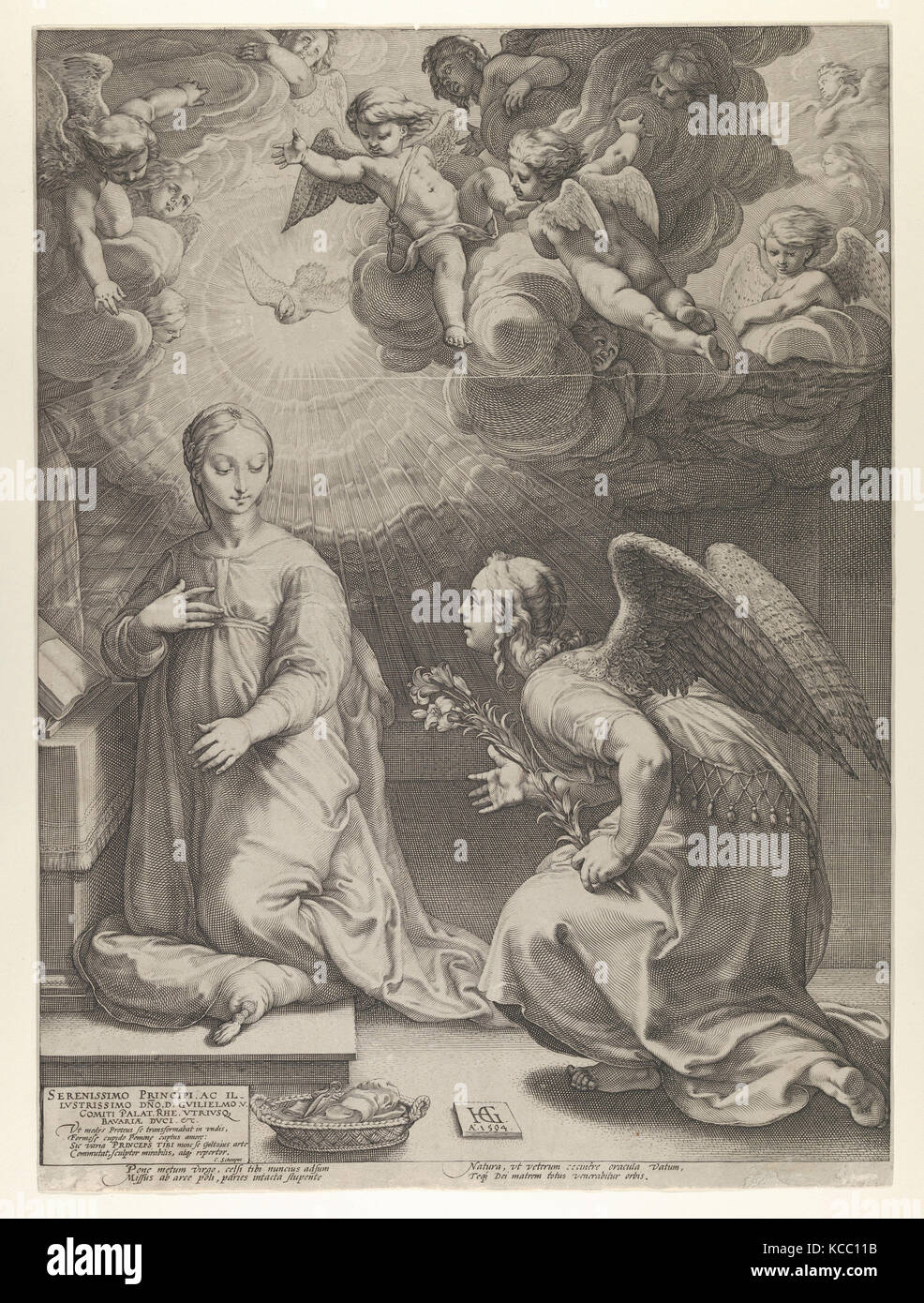 Verkündigung von der Geburt und der frühen Leben Christi, Hendrick Goltzius, 1594 Stockfoto
