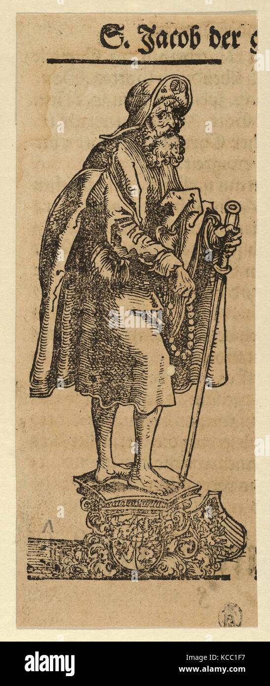 Silberne Statue von St. Jakobus, von Wittenberg, Lutherstadt Wittenberg Reliquiare Reliquiare; Lucas Cranach der Ältere Stockfoto