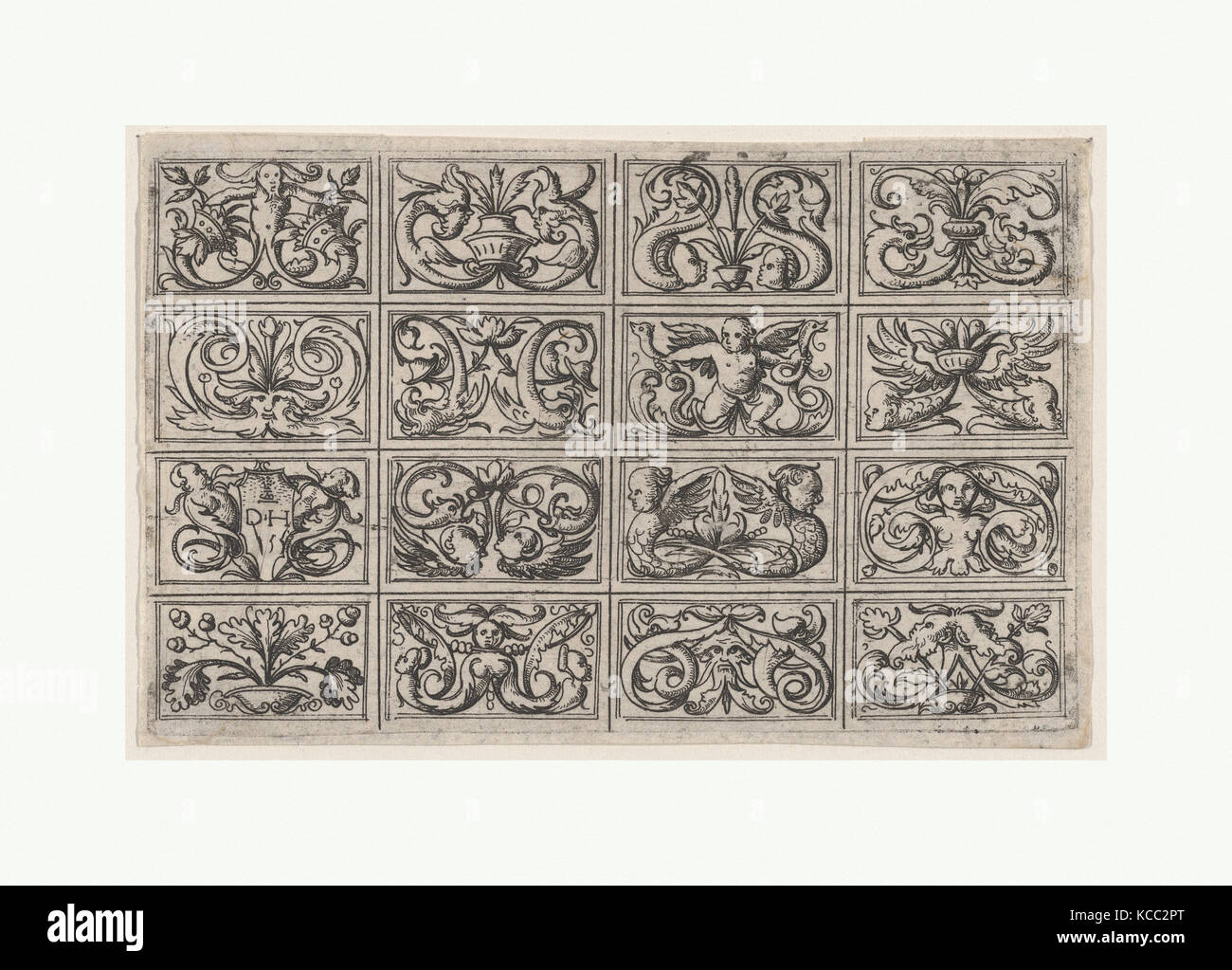 Zierpflanzen Filet (Design für Rüstung Dekoration), Daniel Hopfer, Ca. 1515 Stockfoto