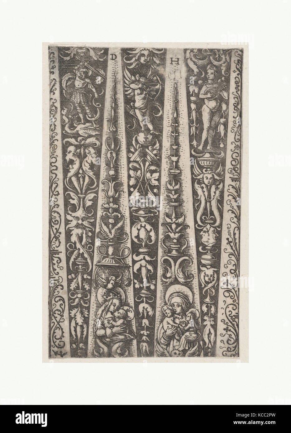Design für die Kanäle der Geriffelten Rüstung, Daniel Hopfer, Ca. 1515 - 1525 Stockfoto