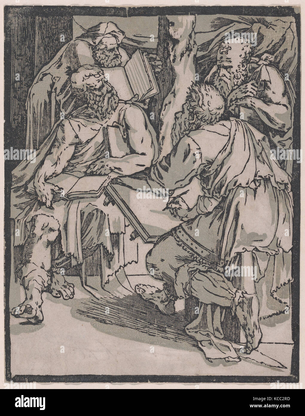 Vier Ärzte der Kirche, Domenico Beccafumi, Ca. 1527 - 30. Stockfoto