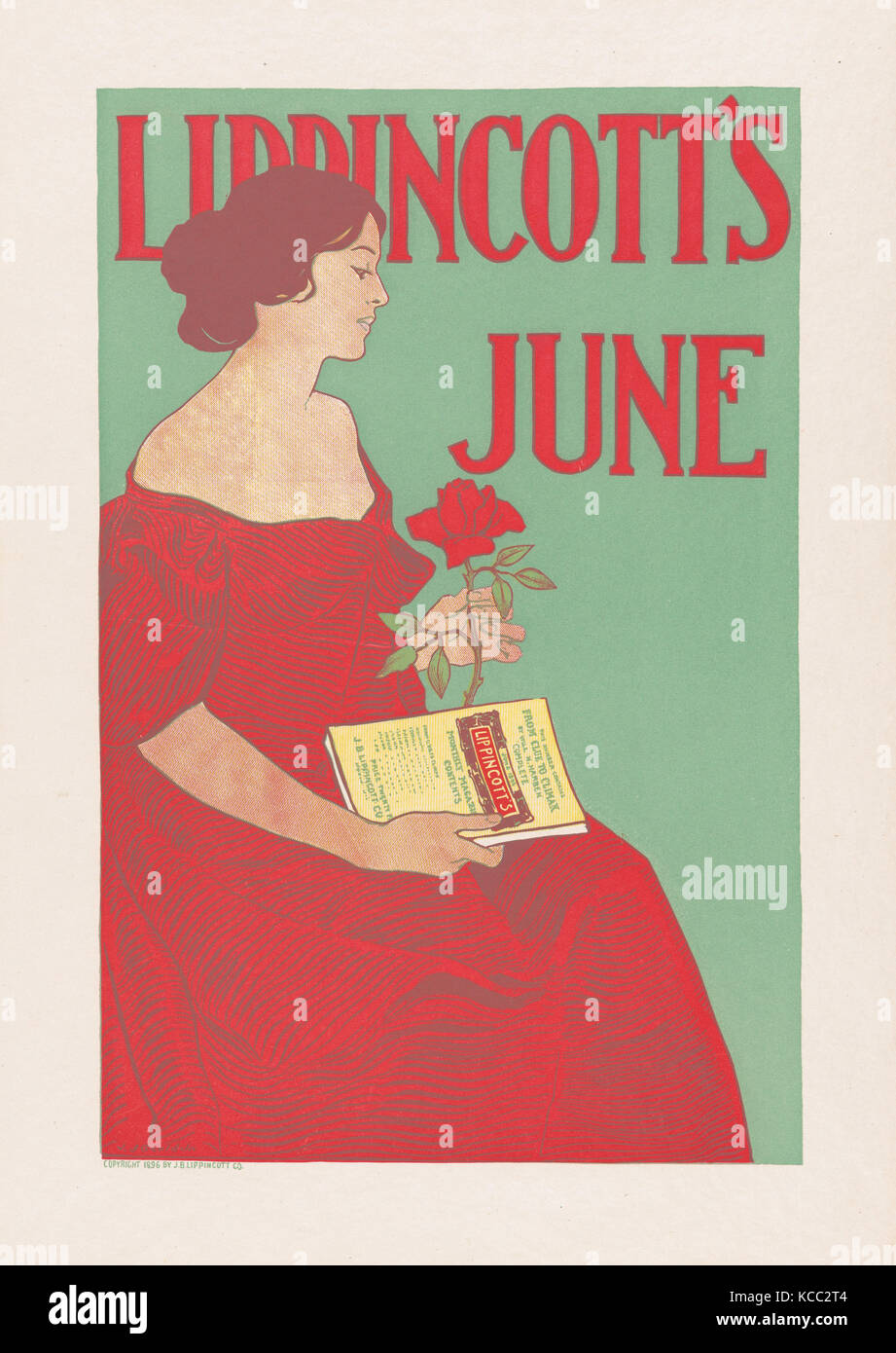 Lippincott's: Juni, 1896, Lithographie, Blatt: 16 9/16 x 11 7/8 in. (42 × 30,1 cm), Joseph J. Gould, Jr. (USA, 1880 - 1935 Stockfoto