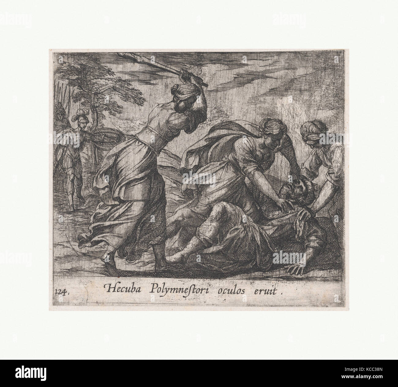 Platte 124: Hecuba und dem Trojanischen Frauen ermorden Polymestor (hecuba Polymnestori oculos ervit), aus Ovids 'Metamorphoses Stockfoto