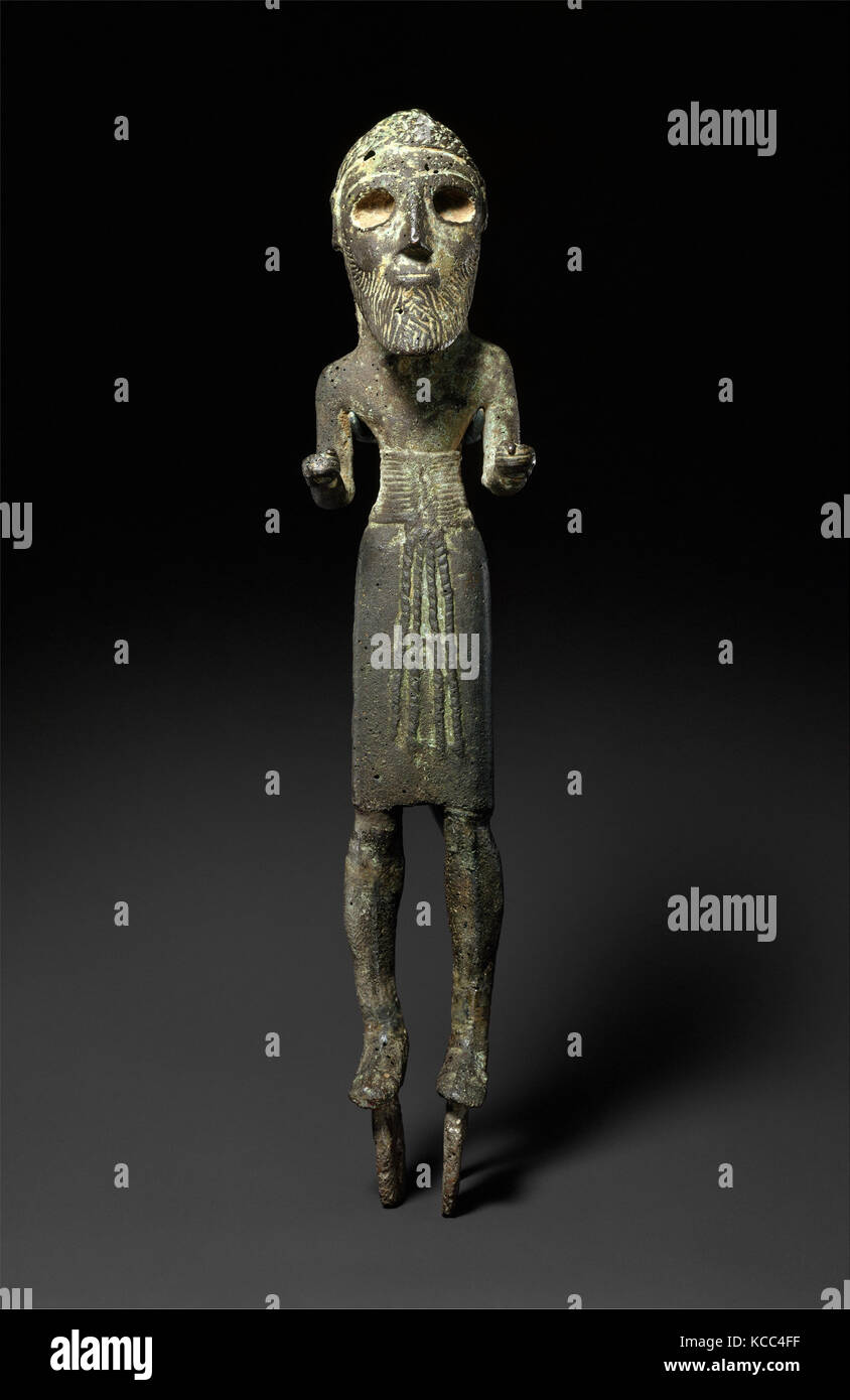Ständigen Krieger, der Frühen Bronzezeit, Ca. Später 3. Jahrtausend v. Chr., Syria-Levant, Kupfer, H.41 cm, Metalwork-Sculpture, stehend Stockfoto