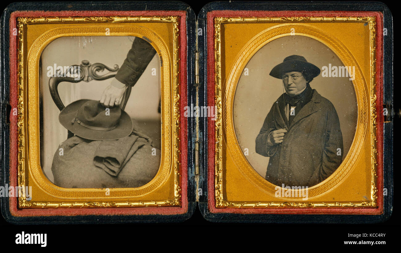 Cornelius Conway Felton mit seinem Hut und Mantel, John Adams Whipple, frühen 1850s Stockfoto