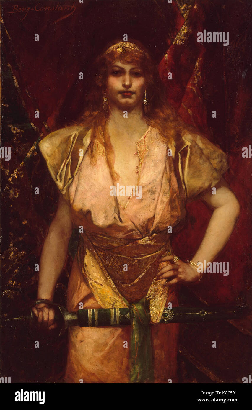 Judith, ca möglich. 1886, Öl auf Leinwand, 47 1/2 x 31 1/2 in. (120,7 x 80 cm), Gemälde, Benjamin-Constant (Jean-Joseph Stockfoto