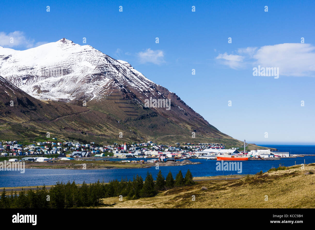 Siglufjörður, Island Stockfoto