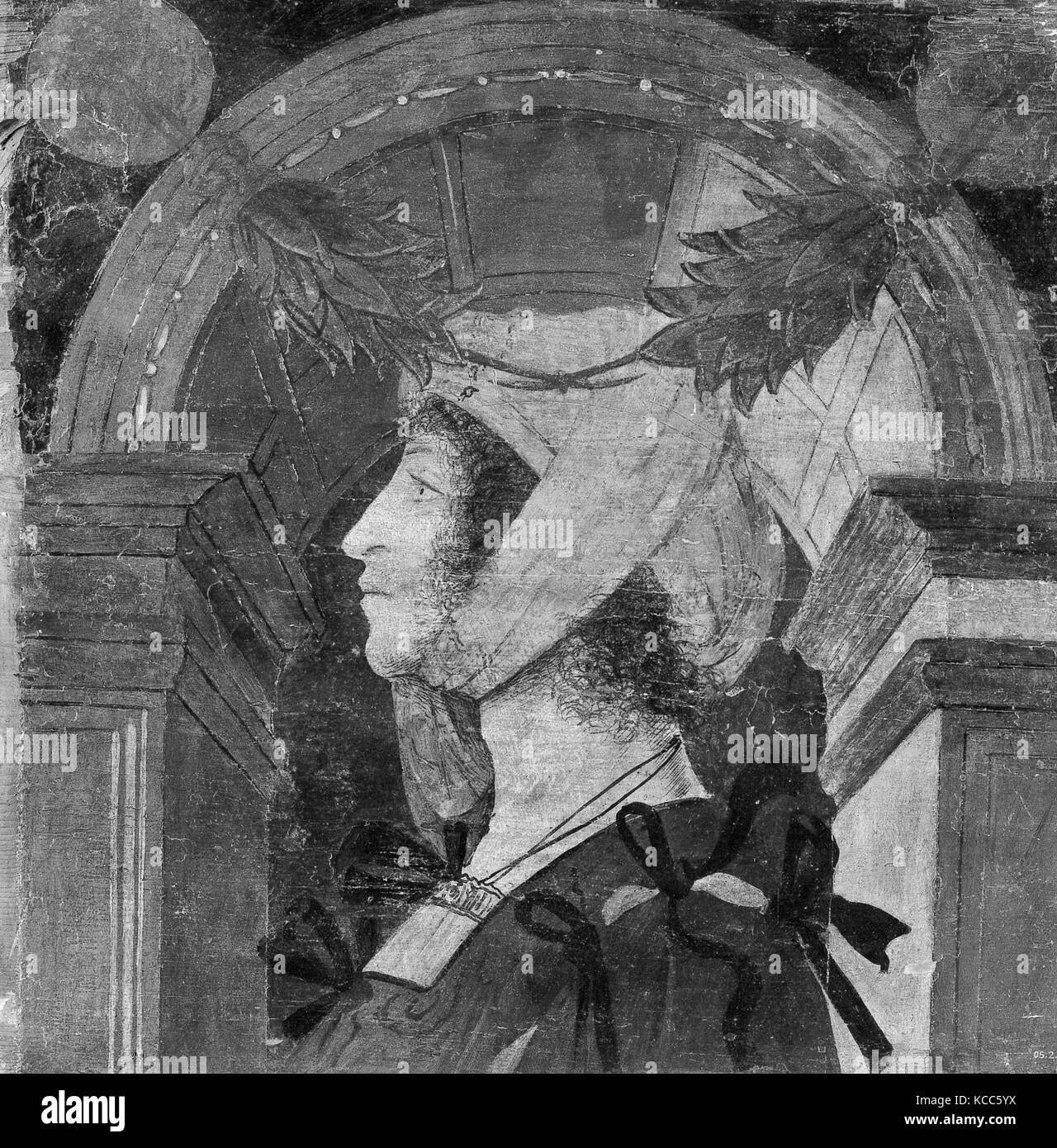 Zwölf Staats-, Tempera auf Holz, Quadrat, Seiten 18-18 1/4 in. (45,7 - 46,4 cm), Gemälde, Italienisch (Lombard) Maler (im ersten Quartal Stockfoto