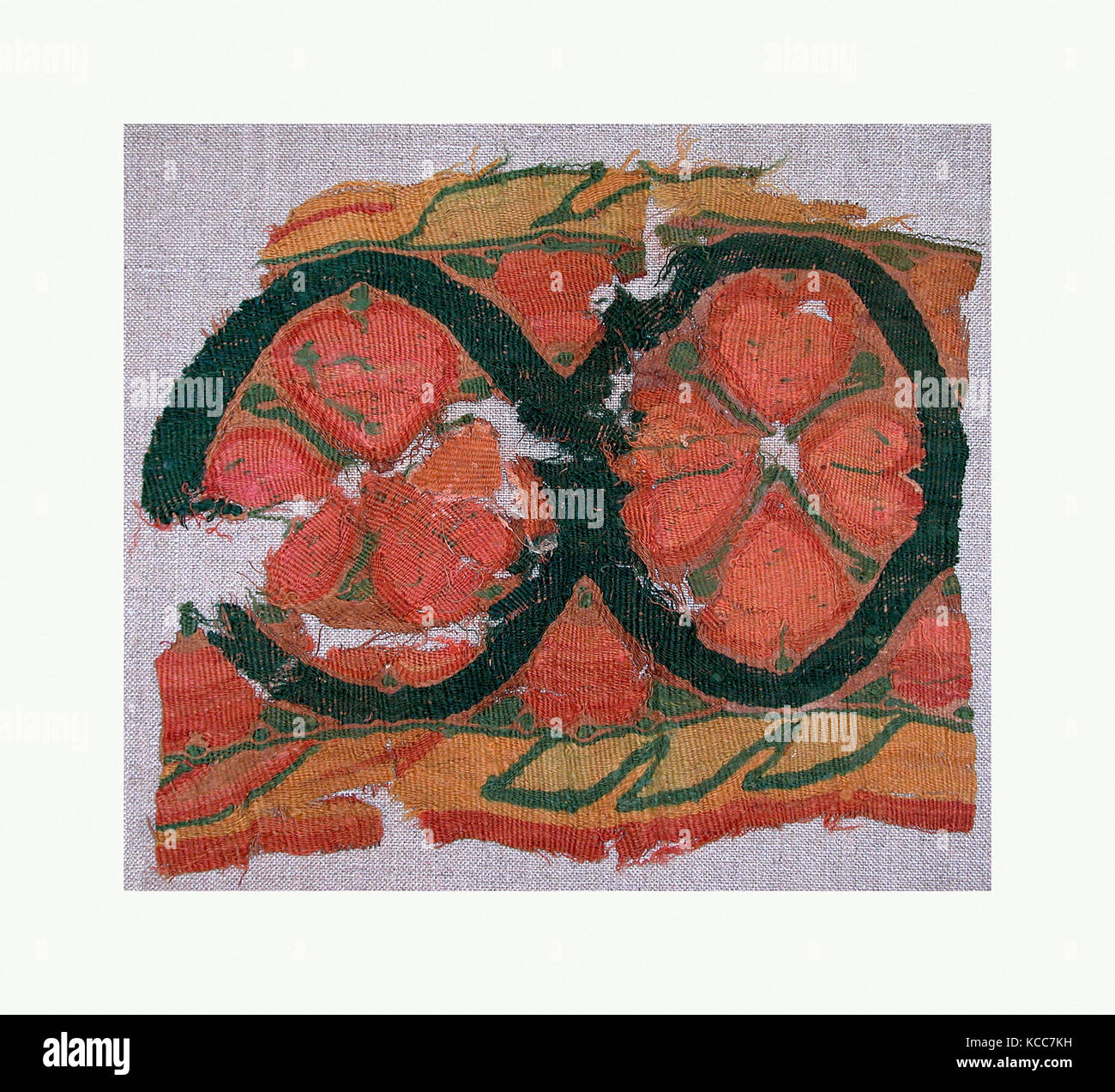 Fragment einer Band mit einem Blumenmotiv, 5.-6. Stockfoto