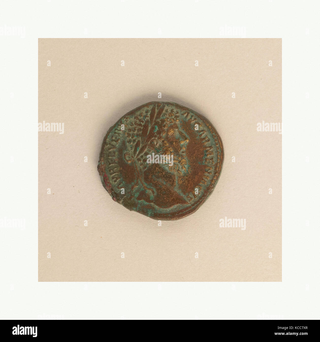 Bronze SESTERZ des Lucius Verus, Mitte Imperial, Antonine, A.D. 163-164, Römische, Bronze, 0.8Oz. (22,2 g), Münzen, L AVREL VERVS Stockfoto