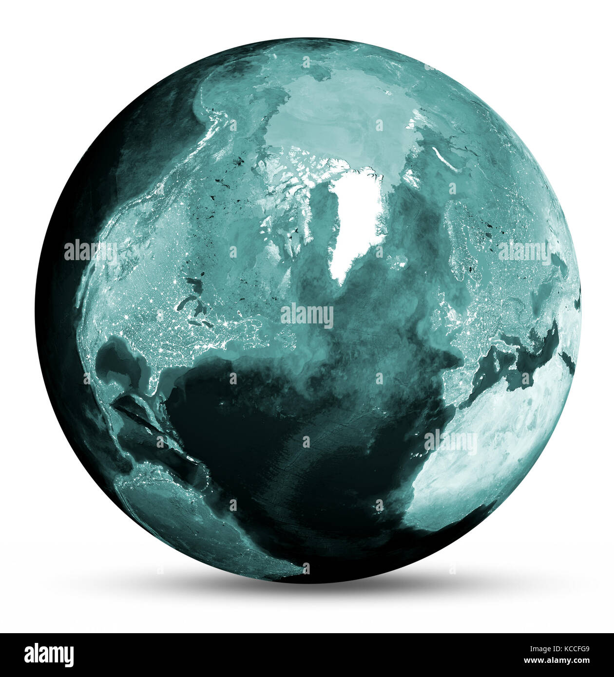 Erde farbige Karte, 3D-Rendering Stockfoto
