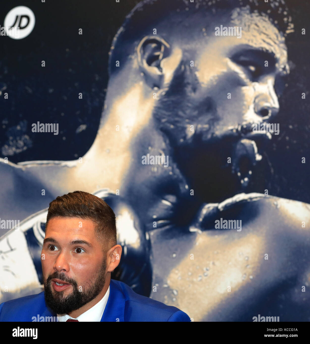 Tony Bellew bei der Pressekonferenz im Park Plaza Westminster Bridge London. Stockfoto