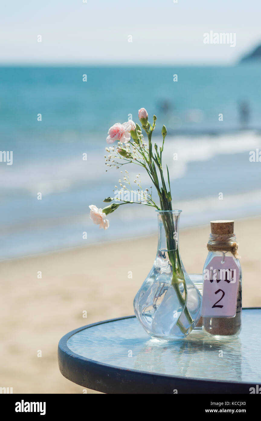 Sommer Blick vom Strand cafe-Foto Stockfoto