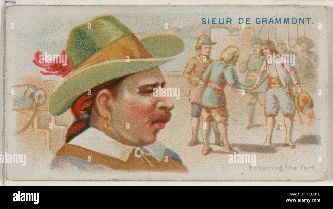 Sieur de Grammont, in die Festung, die von den Piraten der Spanischen Main-Serie (N19) für Allen & Ginter Zigaretten, Ca. 1888 Stockfoto