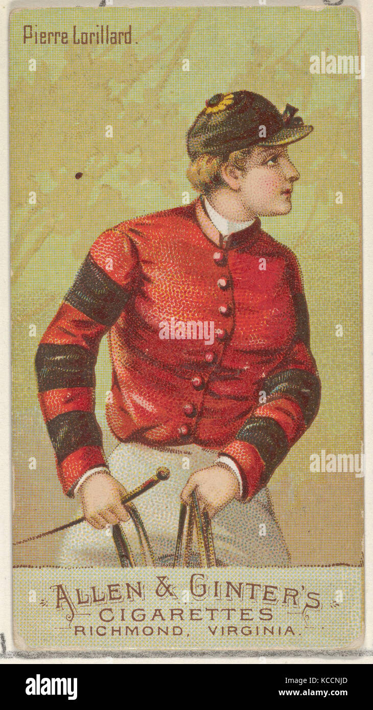 Pierre Lorillard, aus der Racing Farben der World Series (N22b) für Allen & Ginter Zigaretten, 1888 Stockfoto