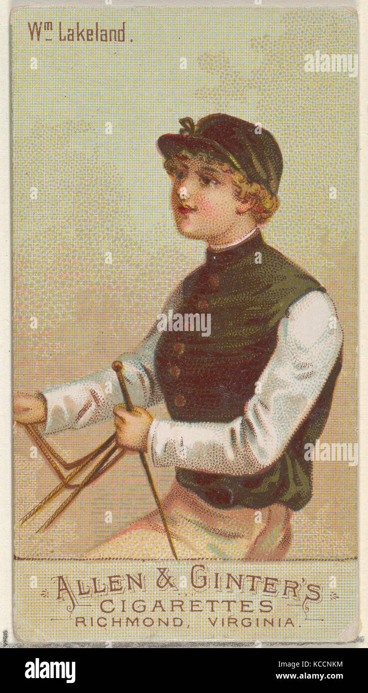 William Lakeland, aus der Racing Farben der World Series (N22b) für Allen & Ginter Zigaretten, 1888 Stockfoto