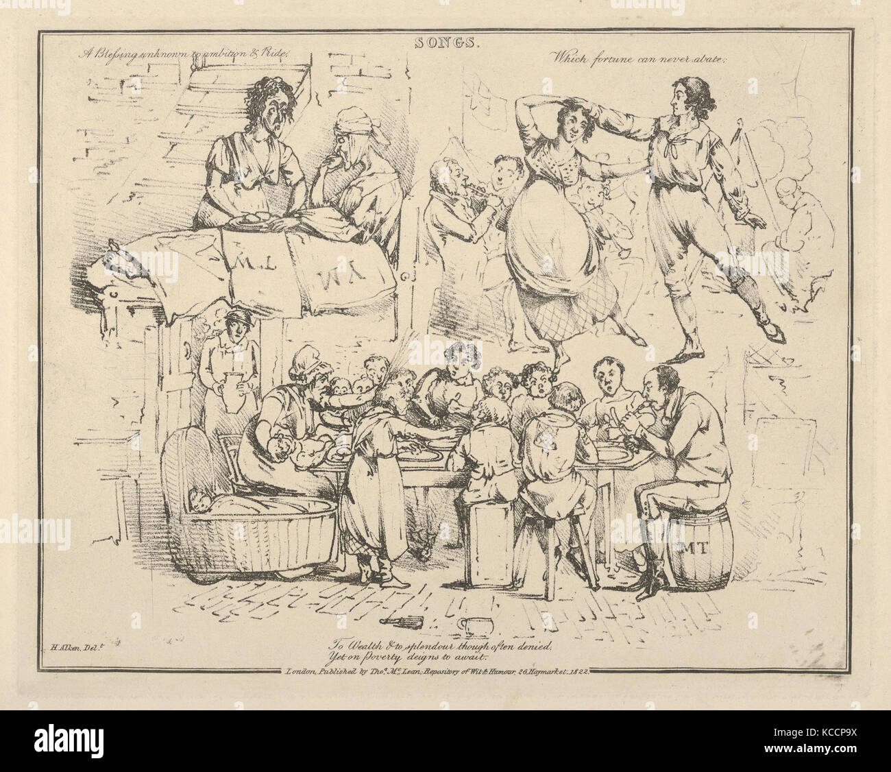 Lieder: "ein Segen unbekannt, Ehrgeiz und Stolz", Henry Thomas Alken, 1822 Stockfoto