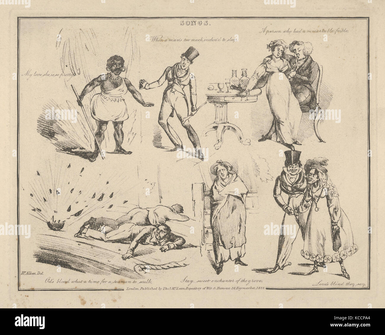 Lieder: "Meine Liebe, sie ist so schön...", Henry Thomas Alken, 1822 Stockfoto
