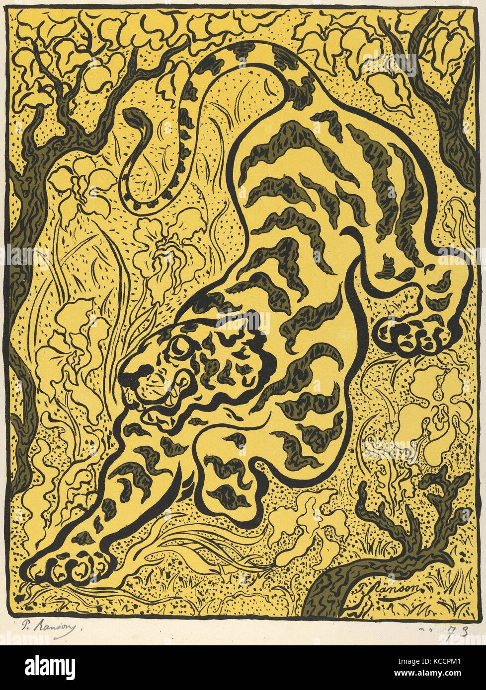 Zeichnungen und Drucke, Drucken, Tiger im Dschungel, L'Estampe Originale, Album, Künstler, Verleger, Paul Ranson, André Marty Stockfoto