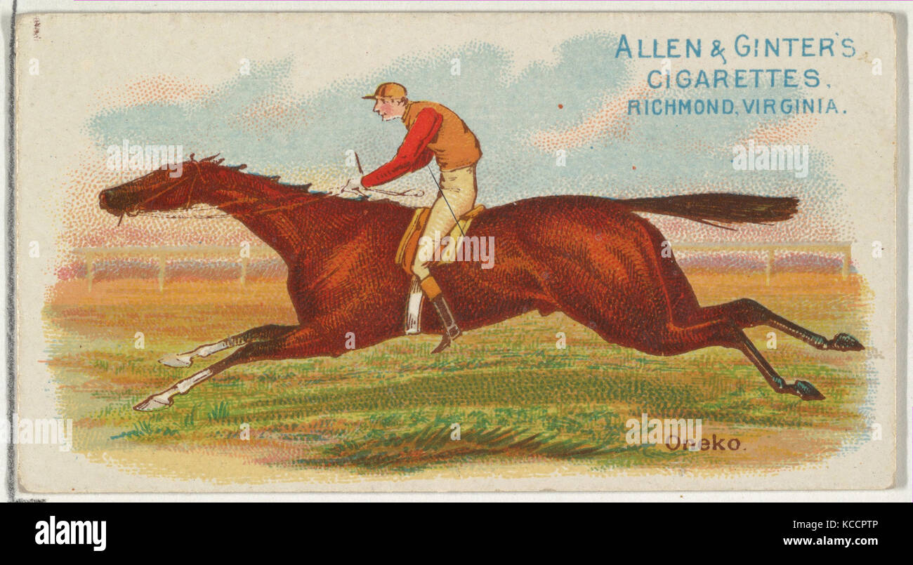 Oneko, von der Welt Racers Serie (N32) für Allen & Ginter Zigaretten, 1888 Stockfoto