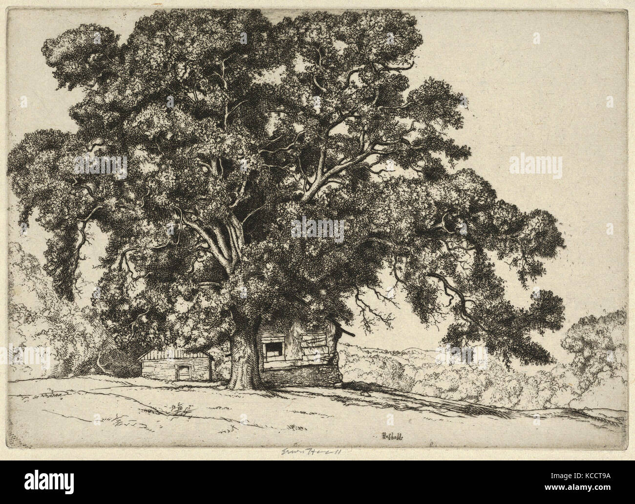 Die Eiche und der Adobe, Ernest Haskell (Amerikanische, Woodstock, Connecticut 1876 - 1925 West Point, Maine), 1919 Stockfoto