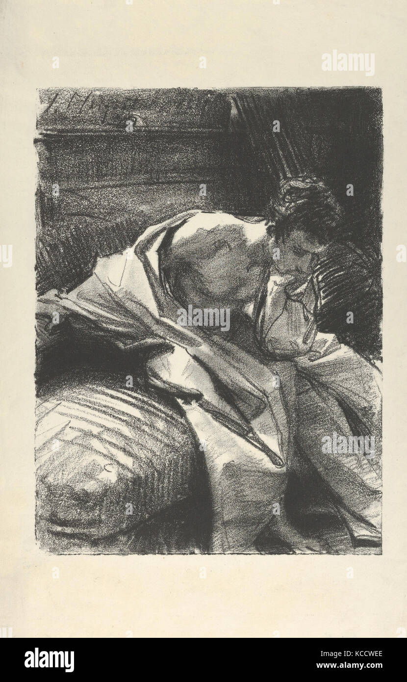 Studie eines jungen Mannes, Sitz, John Singer Sargent, 1895 Stockfoto