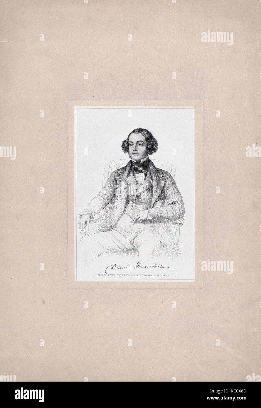 Zeichnungen und Drucke, Daniel Maclise, Stecher, Babysitter, Künstler, Nach, John Talfourd Smyth, Daniel Maclise, Edward Matthew Ward Stockfoto