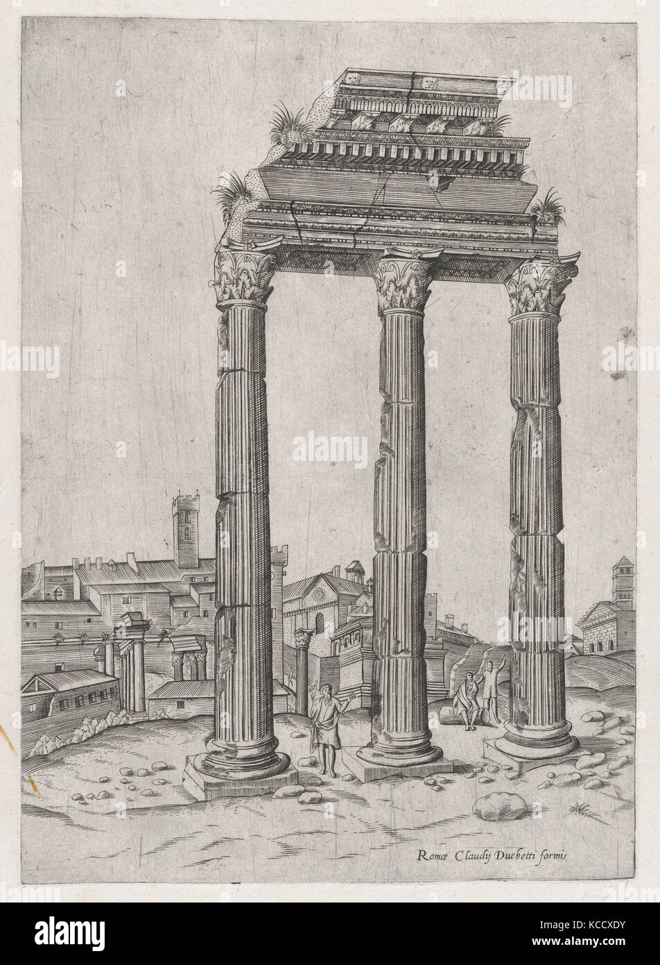 Speculum romanae Magnificentiae: Vorhalle des Tempels von Julius, Anonym, 16. Jahrhundert Stockfoto