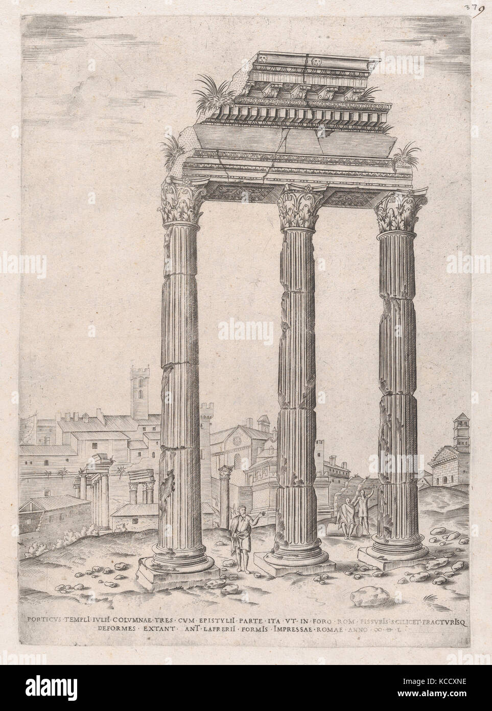 Speculum romanae Magnificentiae: Vorhalle des Tempels von Julius, Anonym, 1550 Stockfoto