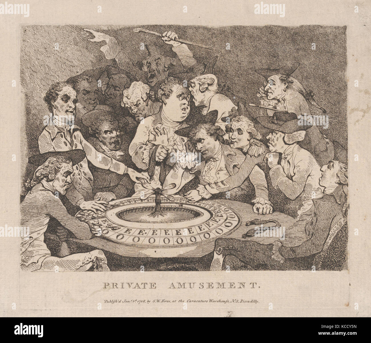 Private Unterhaltung, Thomas Rowlandson, Januar 1, 1786 Stockfoto