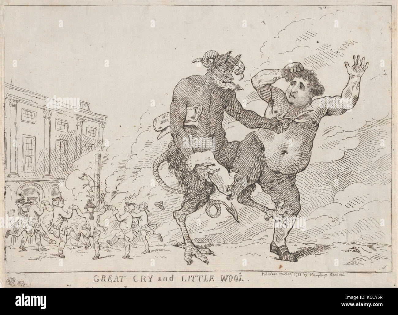 Großes Geschrei und wenig Wolle, Thomas Rowlandson, 22. Dezember 1783 Stockfoto