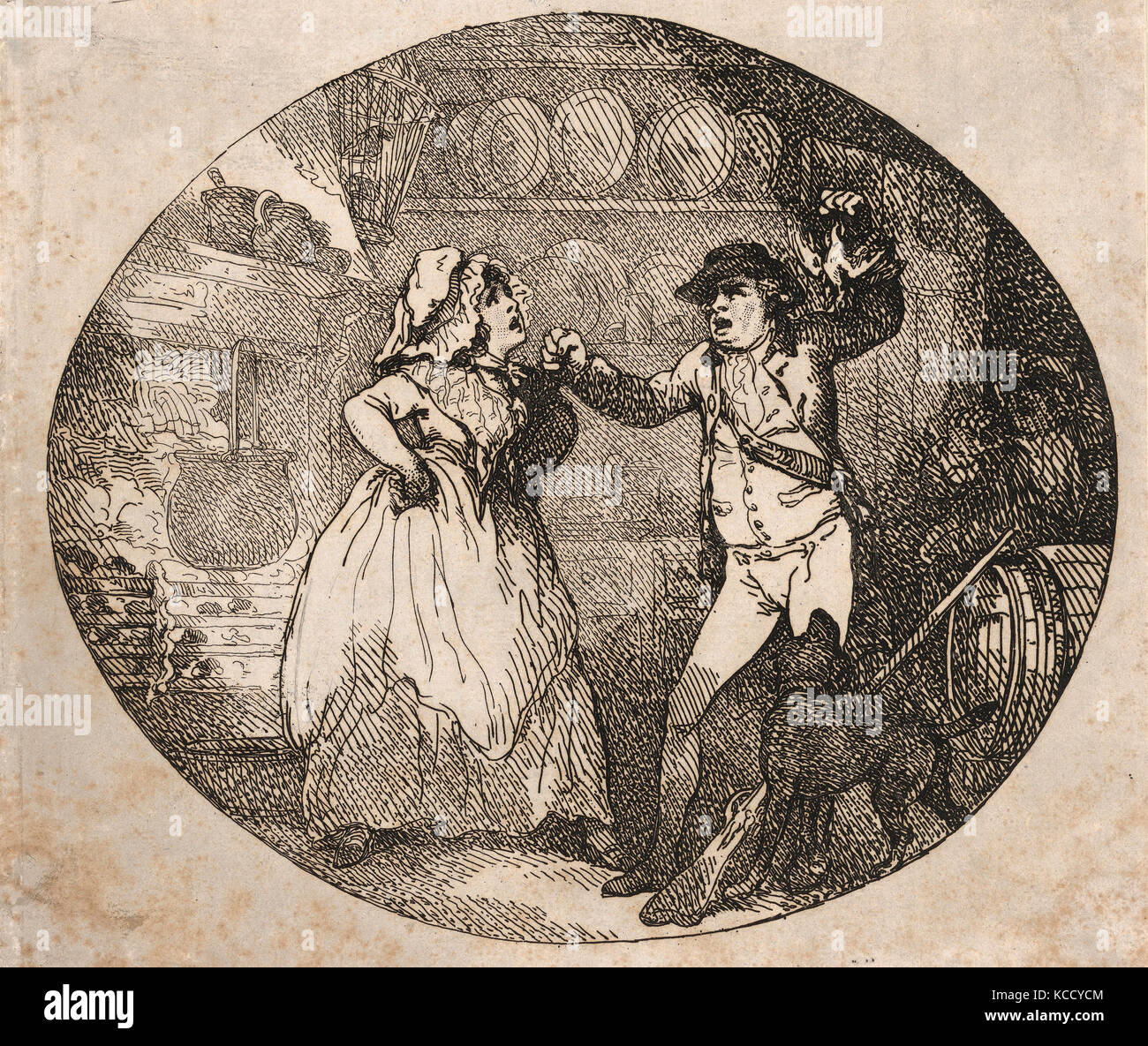 Zeichnungen und Drucke, Drucken, Rückkehr aus Sport, Künstler, Thomas Rowlandson, Britischen, London 1757 - 1827 London, Rowlandson, Thomas Stockfoto